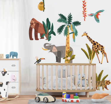 幼儿园贴纸 动物丛林 - TenStickers