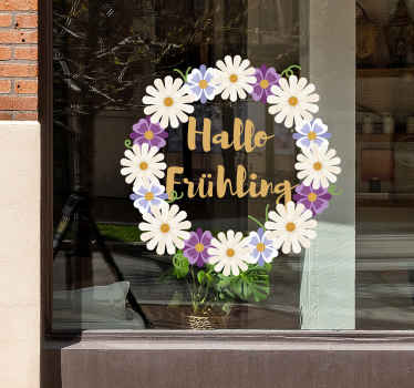 Schaufenster Aufkleber hallo frühling - TenStickers