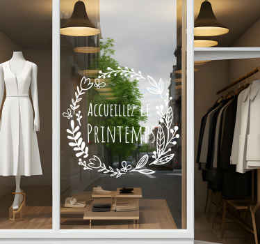 Sticker fenêtre nouvelle saison de printemps - TenStickers