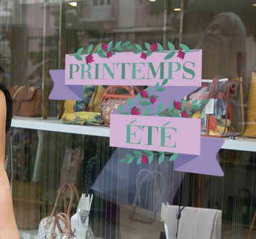 Sticker fenêtre promotion printemps été - TenStickers