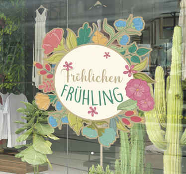 Schaufenster Aufkleber fröhlicher Frühling - TenStickers