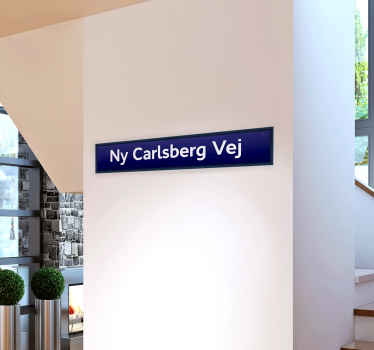 Gadeskilt københavn klistermærker med navn - TenStickers