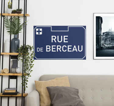 Sticker mural personnalisé plaque rue Marseille - TenStickers