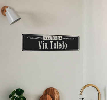 Adesivo segnale stradale cartello stradale napoli - TenStickers