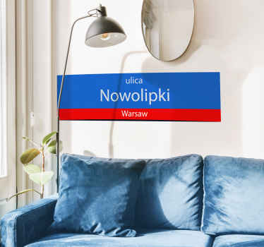 Naklejka dekoracyjna znaki drogowe znak drogowy warszawa - TenStickers