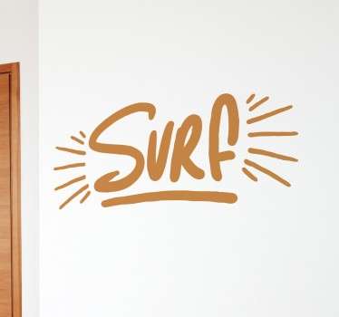 Wandtattoo Schriftzug Surf - TenStickers