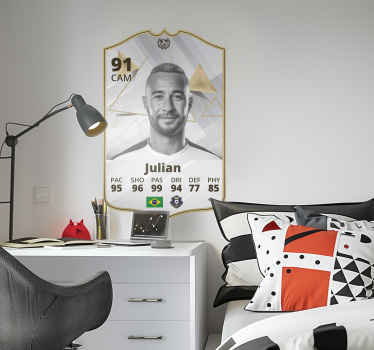Wandtattoo Fußball Ikone Fußballkarte - TenStickers
