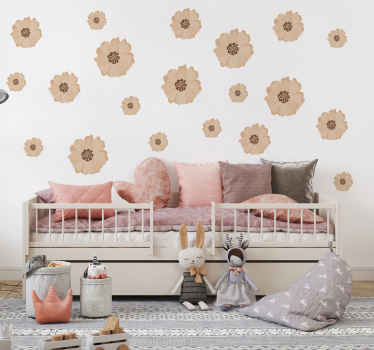 Boho-bloemen decoratie muursticker kinderkamer - TenStickers