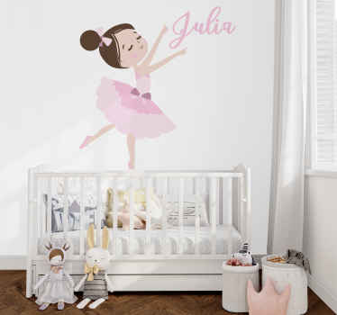 Little ballerina illustration sticker - TenStickers