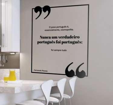 Vinil decorativo citação Fernando Pessoa - TenStickers