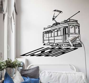 Vinil decorativo elétrico Lisboa texto - TenStickers