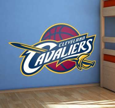 Adesivos de basquetebol, para amantes da NBA com o logotipo da famosa equida do Ohio, Cleveland Cavaliers.