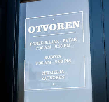 Naljepnice Prednja trgovina radno vrijeme - TenStickers