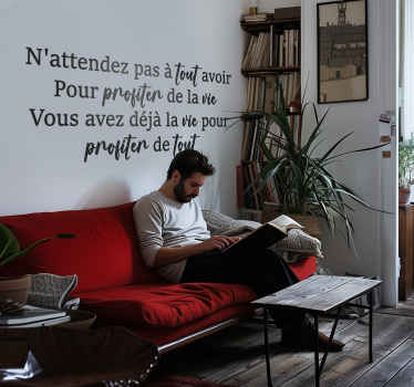 Sticker motivation n'attendez pas - TenStickers