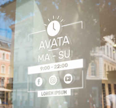 Henkilökohtainen aikataulu näyteikkunatarra - Tenstickers