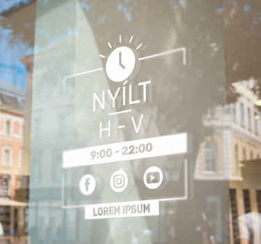 Személyre szabott órarend Matrica kirakat - TenStickers