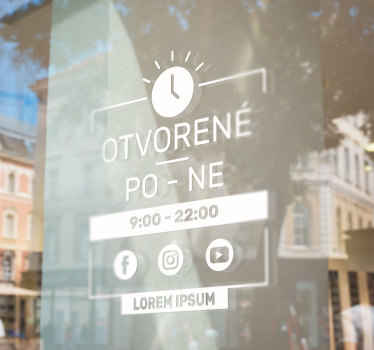 nálepky do výkladu personalizovaný rozvrh hodín - Tenstickers