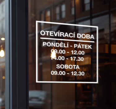 Personalizovaný jízdní řád prodejny Nálepka na okno - TenStickers