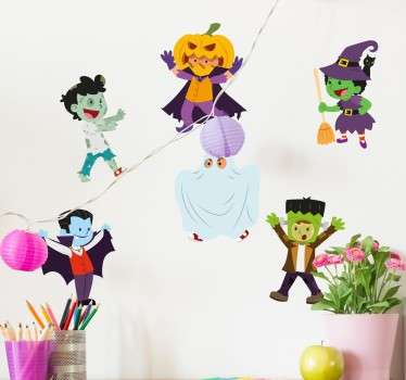 Muursticker Halloween Figuurtjes - TenStickers