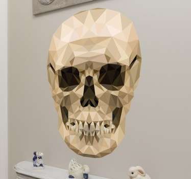 Geometric Skull Wall Sticker - TenStickers