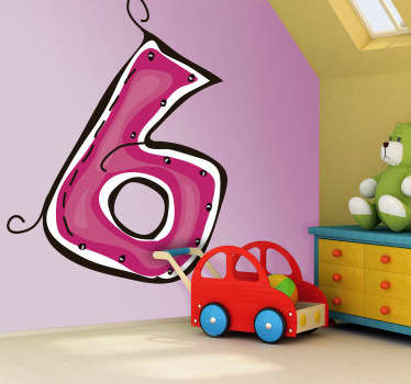 Number 6 Sticker - TenStickers