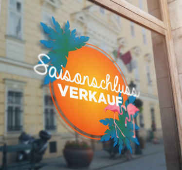 Rabatt Aufkleber tropischer Sommerschlussverkauf - TenStickers