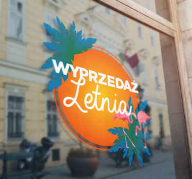 Naklejka na ścianę wyprzedaż tropikalna letnia wyprzedaż - TenStickers
