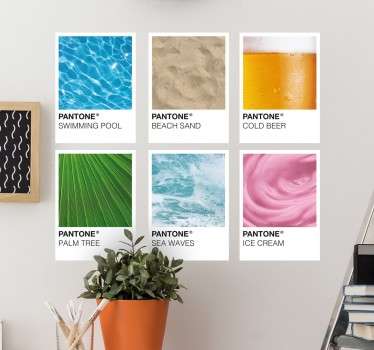 Pantone Colours of Summer Wall Sticker - TenStickers