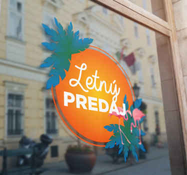 Nálepky na stenu zľava tropický letný výpredaj - Tenstickers