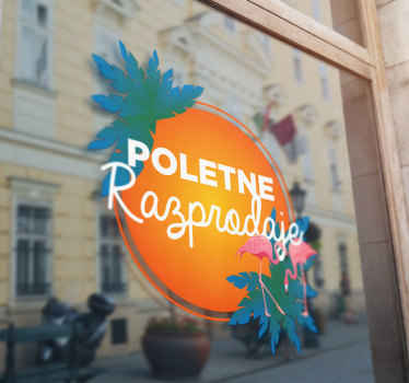 Tropical summer sale nalepka za razprodajo - TenStickers