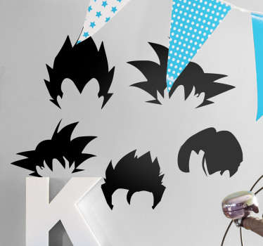 Vinilos personajes Dragon Ball pelo - TenVinilo