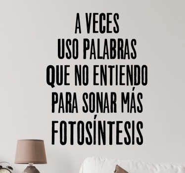 Vinilos divertidos fotosíntesis - TenVinilo