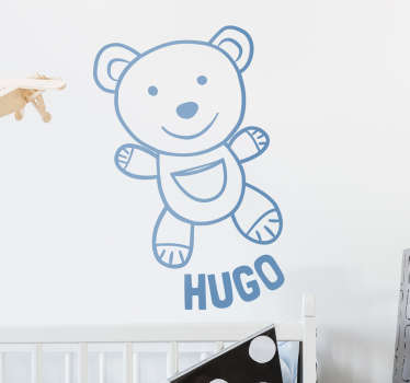 Personalised Teddy Bear Wall Sticker - TenStickers
