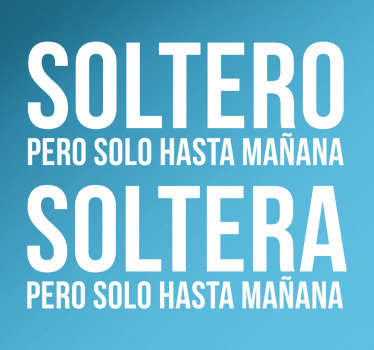 Vinilo soltero y soltera hasta mañana - TenVinilo