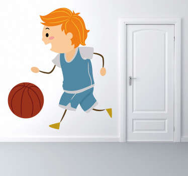 Autocolante para quarto infantil de basquetebol - TenStickers