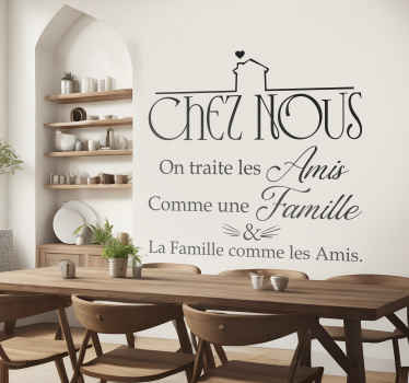 Sticker salle à manger citation de famille - TenStickers