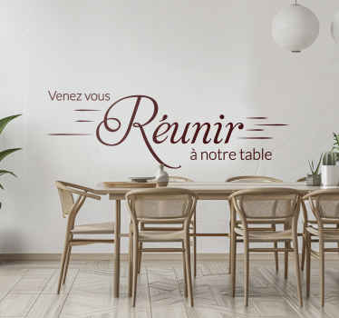 Sticker salle à manger citation d'invitation à dîner - TenStickers