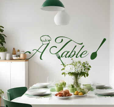 Sticker salle à manger citation dînons - TenStickers