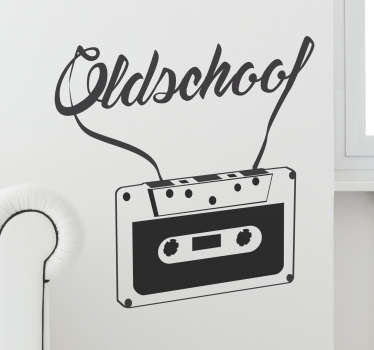 Old school kassettevægklistermærke - TenStickers