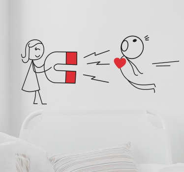 sticker dessin bonhomme amour - TenStickers