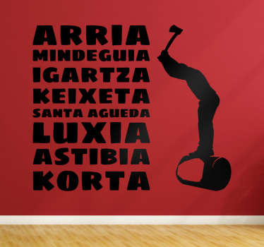 Vinilo decorativo aizkolari - TenVinilo