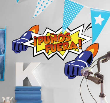 Pegatinas Mazinger Z puños fuera - TenVinilo