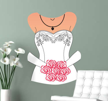 Vinilo decorativo vestido novia - TenVinilo