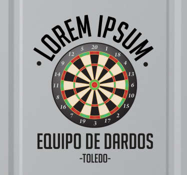 Vinilo personalizable equipo dardos - TenVinilo