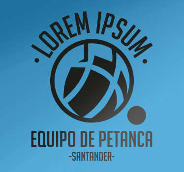 Vinilo personalizable equipo petanca - TenVinilo
