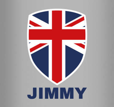 Personalised Union Jack Sticker - TenStickers