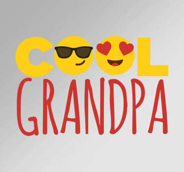 Autocolante decorativo cool grandpa - TenStickers