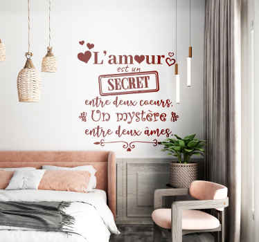 Sticker chambre citation poésie d'amour en français - TenStickers