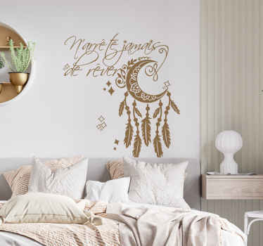 Adhésif mural citation n'arrête jamais de rêver - TenStickers