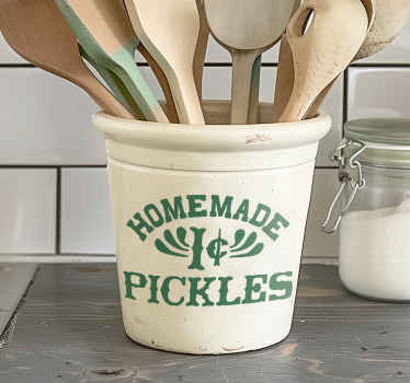 homemade pickles food sticker - TenStickers